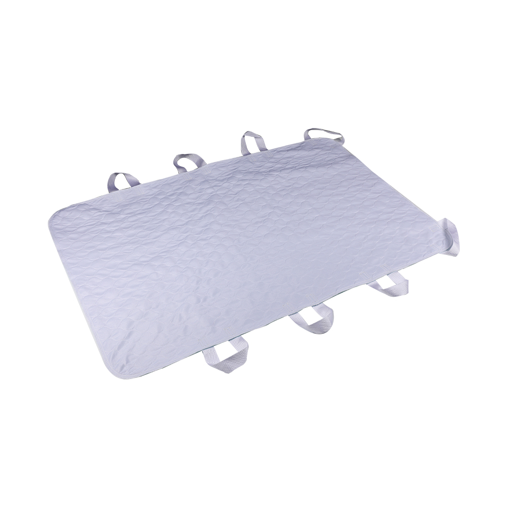 Elder Care Polyester, schnell absorbierende, waschbare Unterlage, PVC, wasserdicht, auslaufsicher, Inkontinenz-Patientenlifter, Positionierungs-Bettunterlage mit Griffen